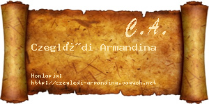 Czeglédi Armandina névjegykártya